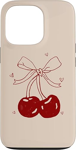Funda para iPhone 13 Pro Cherri Ties Bow Cherry