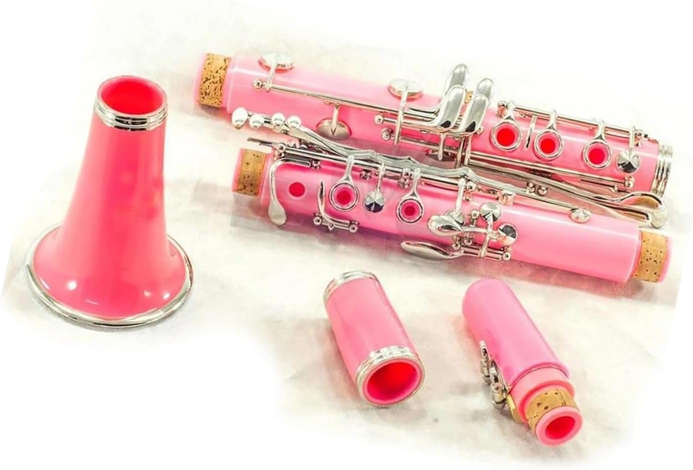 B Flat 17 Key Nickel Pink Clarinet Set Perfect For Beginners Clarinet Set