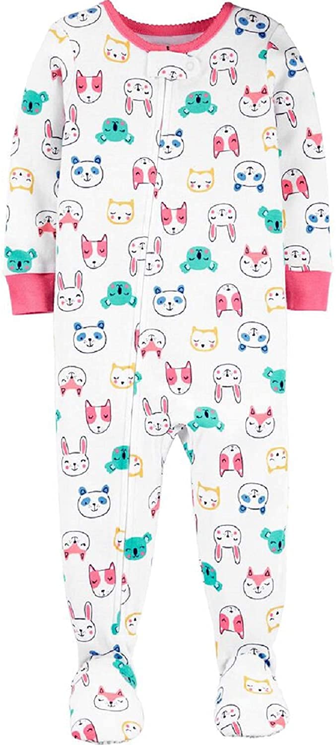 Carter's Baby Girls' 1 Pc Cotton 331g244 (3T, Multi Face Animals)