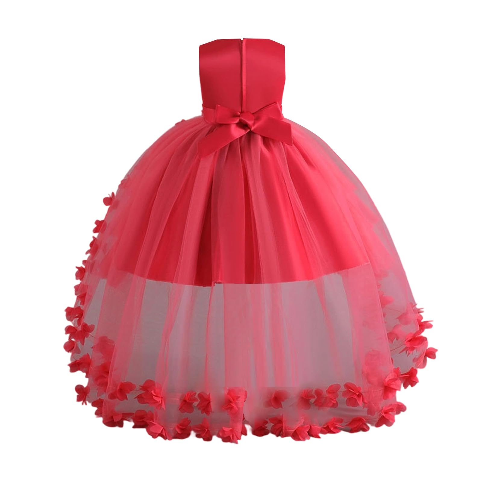 Vestito Elegante alla Moda per Ragazza Carnevale Neonata Tulle Spalline Colletto Quadrato Bambina Principessa Solid Color Abito da Tempo Libero Vestiti 3-14 Anni