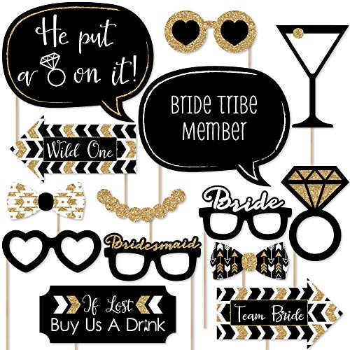 Big Dot of Happiness Bride Tribe Bridal Shower Photo Props