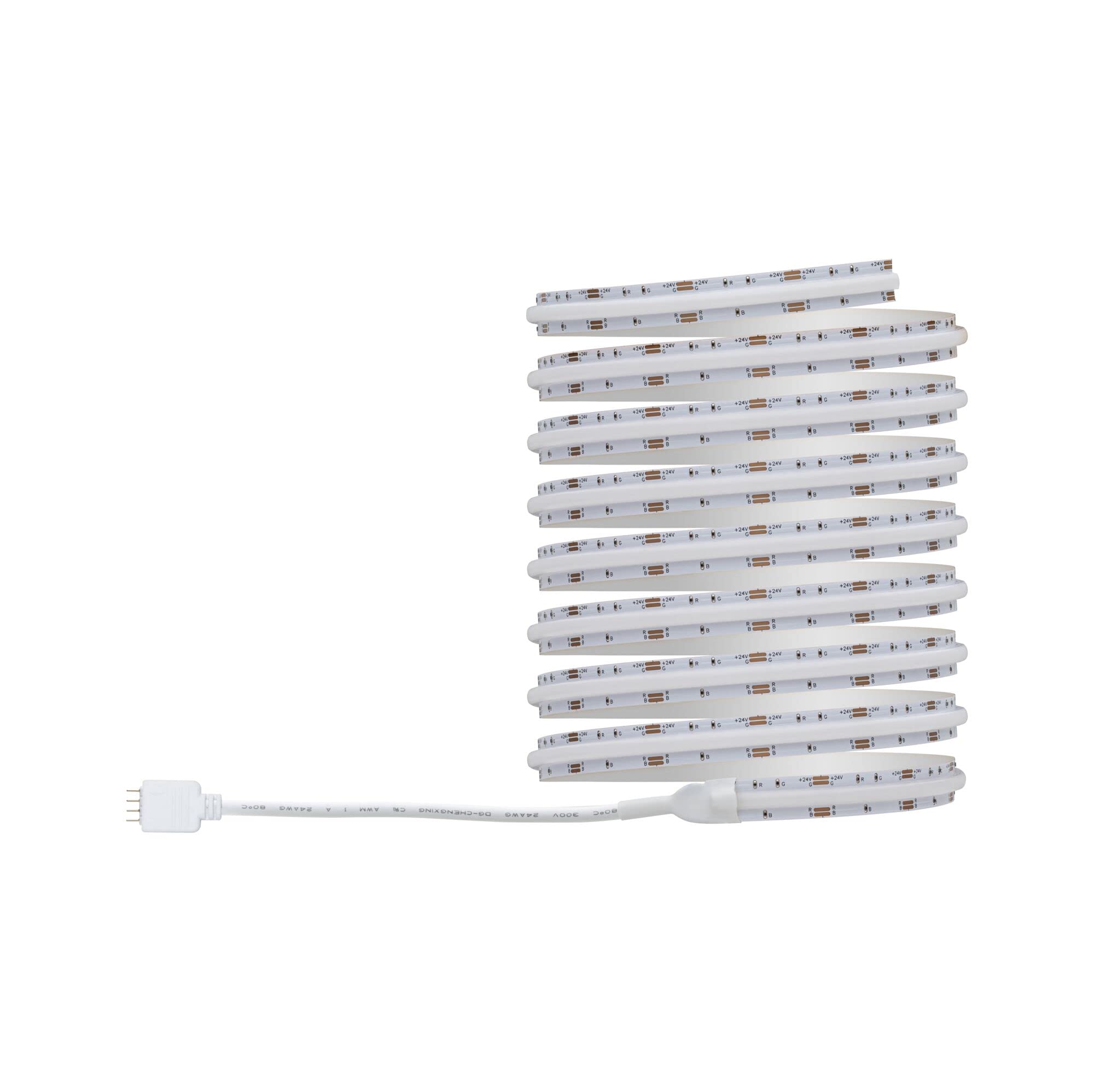 Paulmann 78864 SimpLED LED Strip Full-Line COB Komplettset 3m 22W 990lm 840LEDs/m RGB 24VA dimmbar Weiß Metall