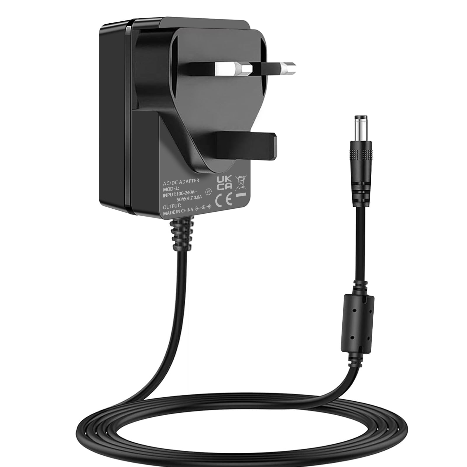 YEAOI 3 m stroomkabel voor moeder 4 moms 4, 12 V 3 A oplader voor RockaRoo Baby Swing Swing Schommel AC-adapter, wit