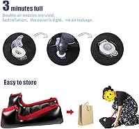 Vista 5 de PLKO Sofá inflable con cojín de almohada, sofá cama inflable, sofá inflable portátil, sofá inflable de relajación, talla única, AX33167