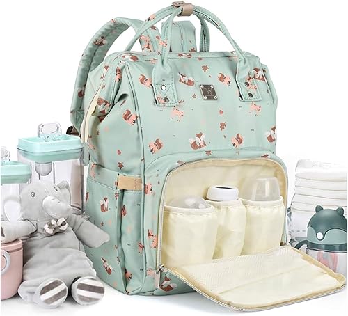 Bolsas de pañales para mamá papá bolsa de cuidado del bebé bolsas de maternidad para niños y niñas talla L forro polar verde con licencia oficial de