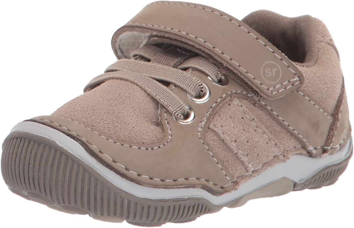 Stride Rite Boy's SRTech Wes Casual Sneaker, Taupe, 4 Toddler