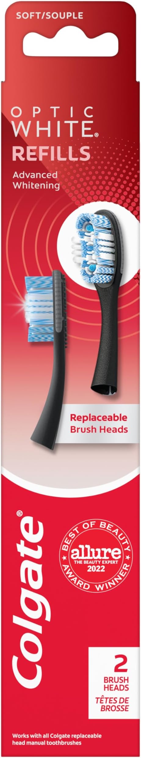 Colgate Keep Manual Toothbrush Whitening Refills - 2 Pack, 6 Count