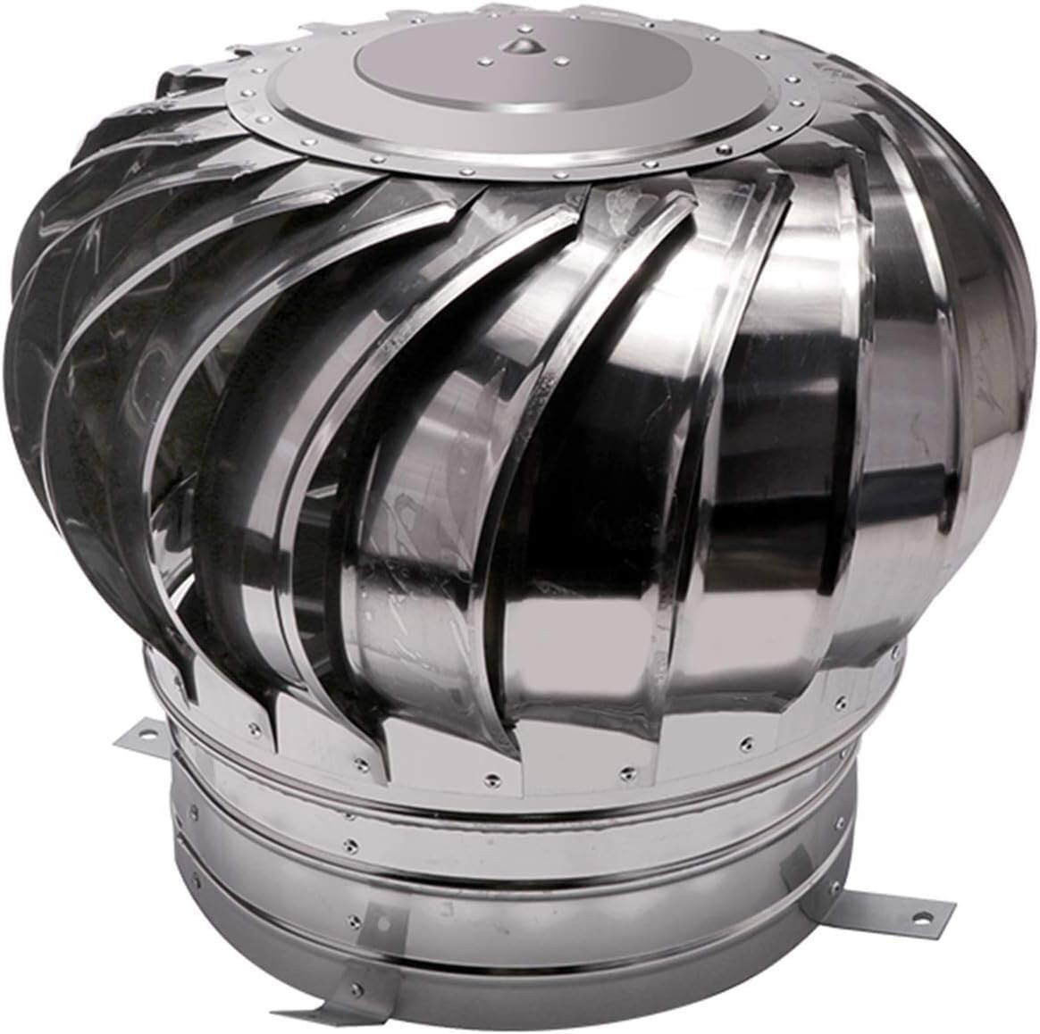 Tapa de Chimenea giratoria de Acero Inoxidable 304 de 400 mm con protección antipájaros y diseño anticorrientes para una Mejor ventilación y protección.