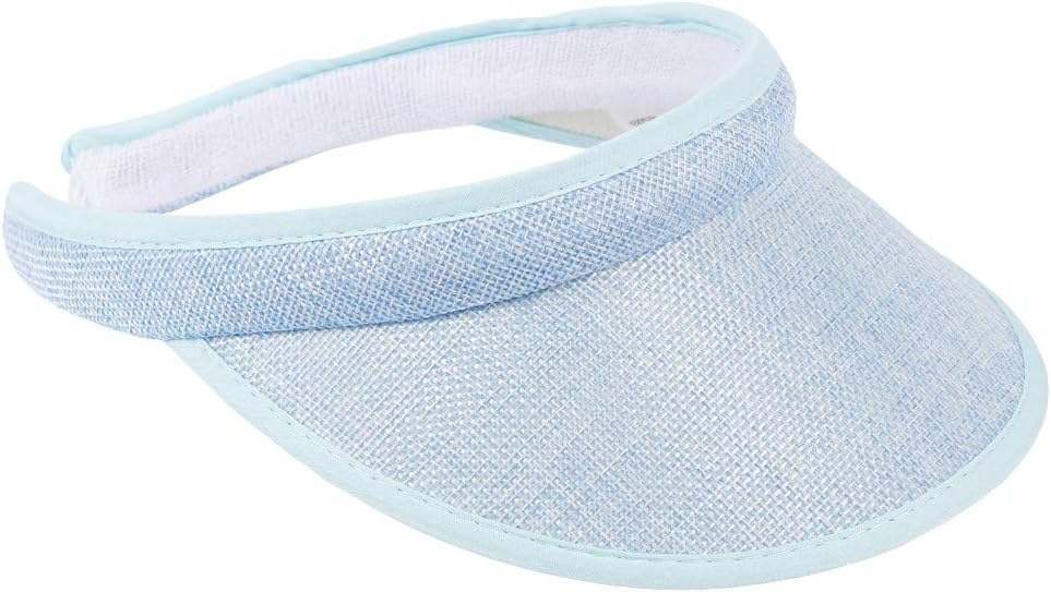 Men Women Straw-Pork-Pie-Hats Classic Boater Hat with Black Summer Women Beach Hats Mens Hat (Sky Blue, One Size)