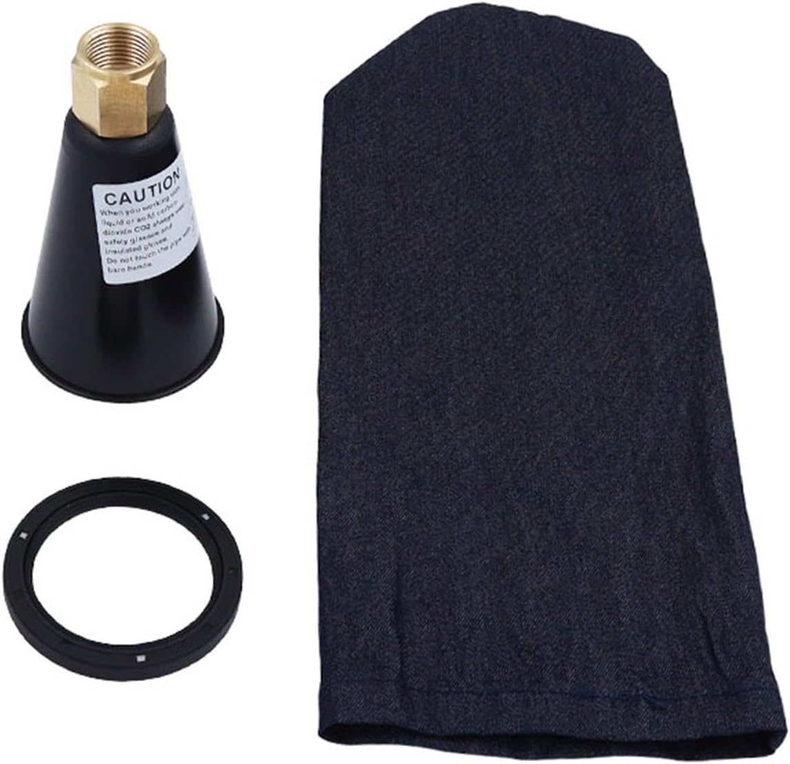 Portable Dry Ice Maker with Collection Bag Clamp and Cone CO2 Cylinder Adapter for Food Preservation and Lab Use Portable Dry Ice Maker