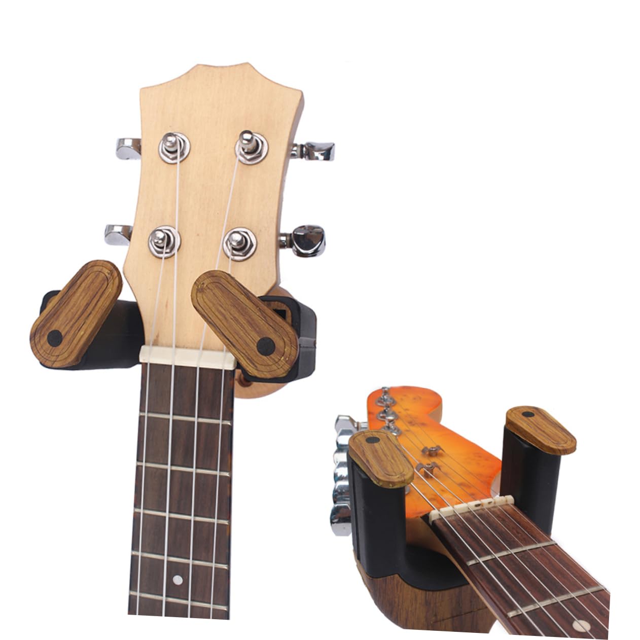 ERINGOGO Guitar Wall Mount Hanger with Mechanism Space Saving Design for Acoustic and Bass Instruments Easy to Install Includes Screws and Dowels for