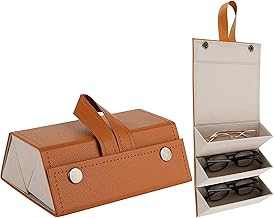 BOLDSTUFF Premium Sunglass Organizer - Travel Case for Multiple Pairs, Portable Sunglasses Case with Slots