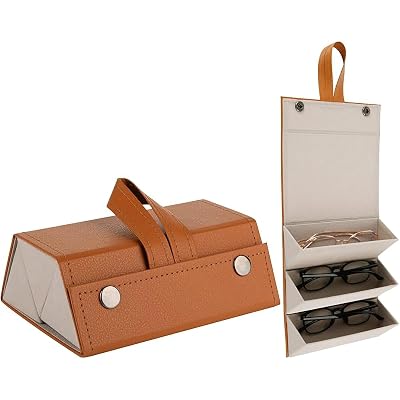 BOLDSTUFF Travel Sunglasses Organizer Storage Organizer Holder Foldable Sunglasses Organizer Box Travel Eyewear Case wit
