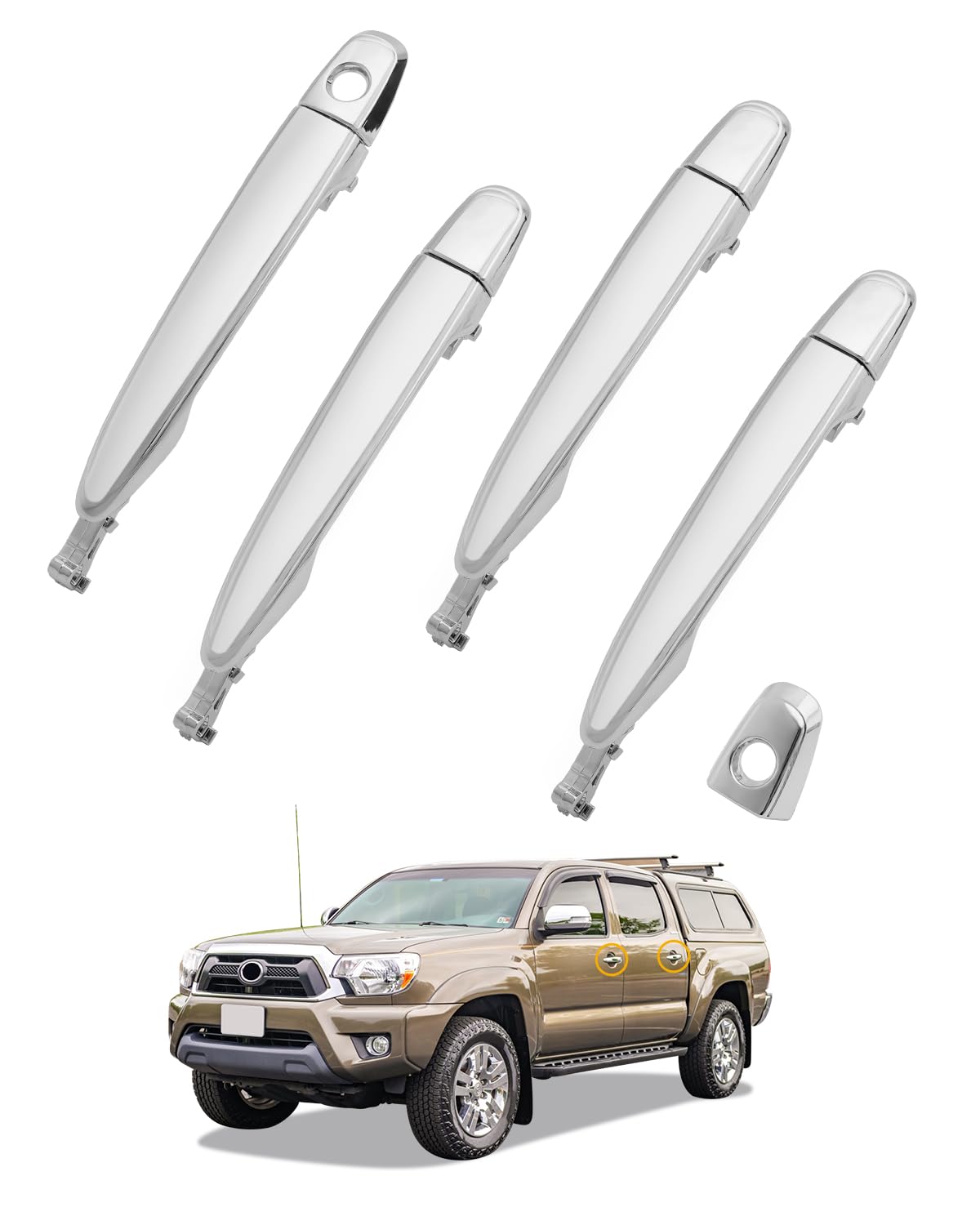 Amazon.com: Exterior Door Handle Set Chrome (4PCS), Compatible