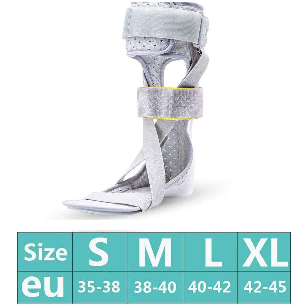Férula para ortesis de tobillo con férula de corrección de tobillo para pie caído, lesiones nerviosas, posición del pie, aliviar la presión, unisex