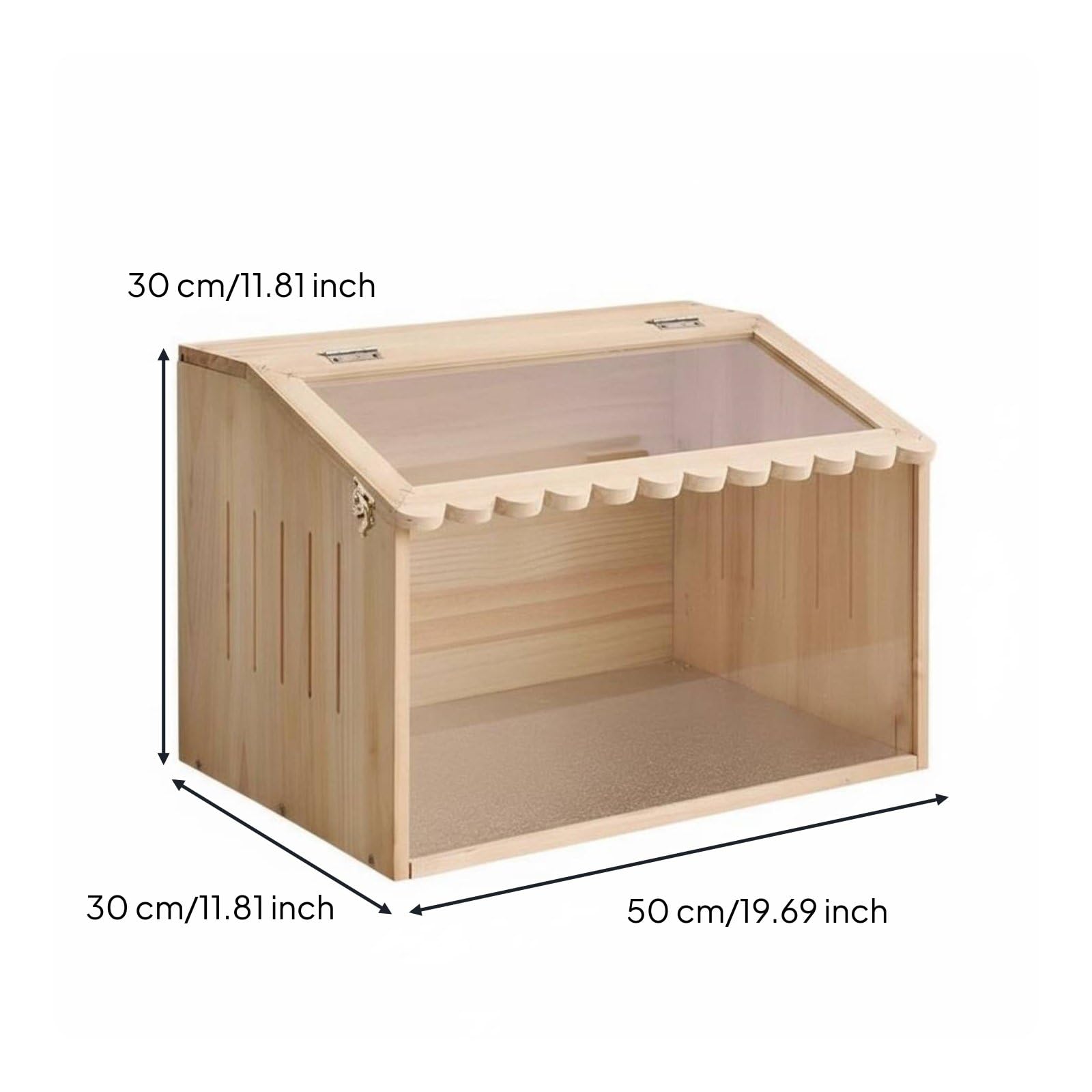 Terrario per Rettili Terrario Acquario Teche Vivario in Legno E Acrilico con di Ventilazione Laterale E Superiore Ambiente Stabile E Confortevole, 50-30-30cm