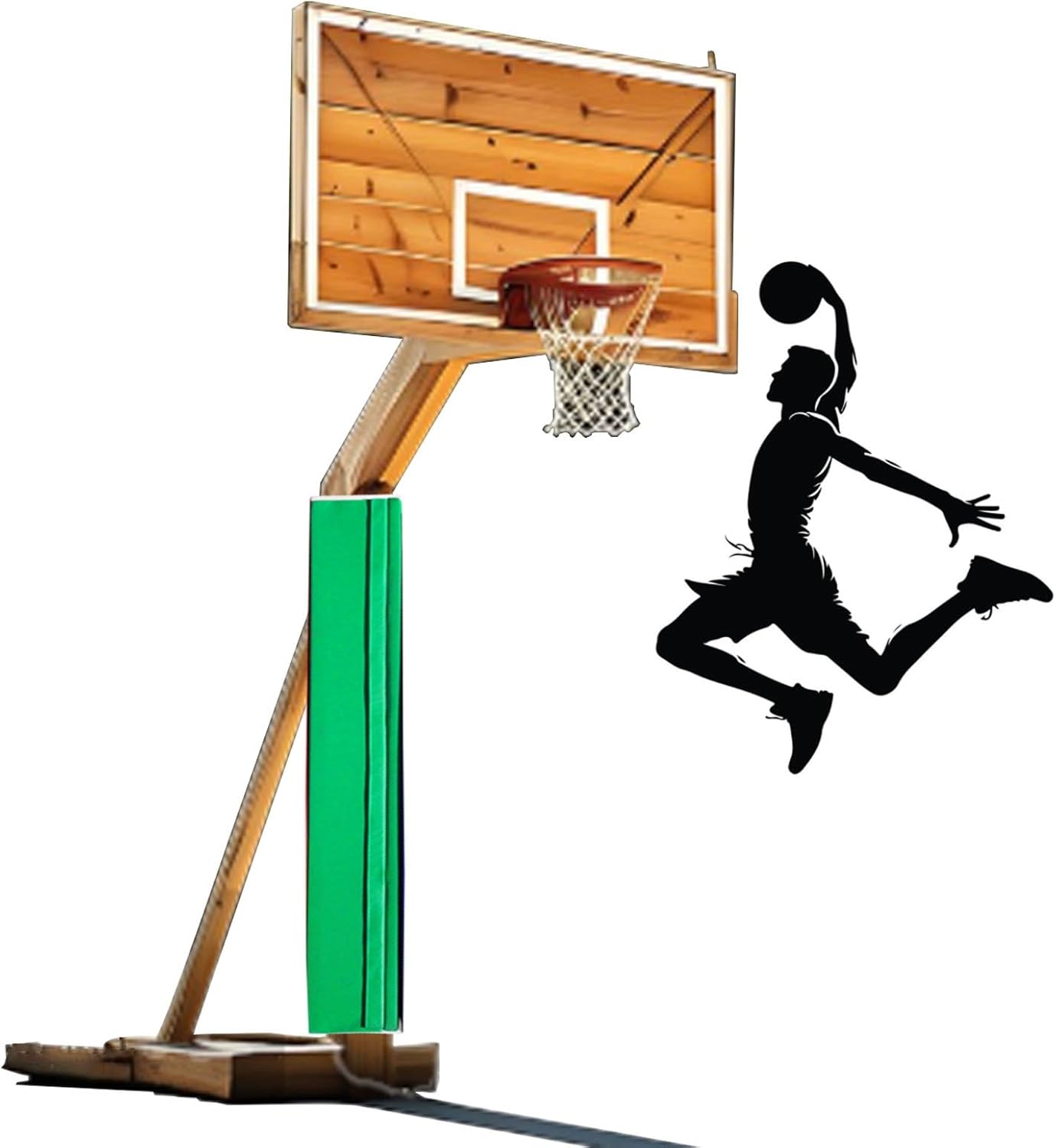Heavy Duty Square Basketball Pole Pad - Weatherproof Cushion for Basketball Hoops, Ideal for Sports Clubs, Private Gyms & Gymnasiums, Durable Column Protector Wrap