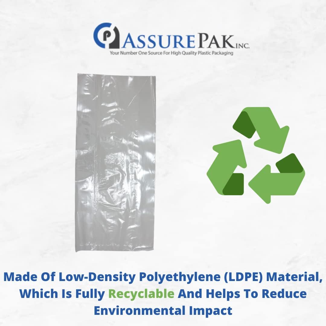 Retail Bags Direct Clear (Natural Color) LDPE Poly (No Venting Holes) - 6"x3"x15" - 1000 Bags - 0.80 mil - Clear - LDPOLY6315WF - AssurePak