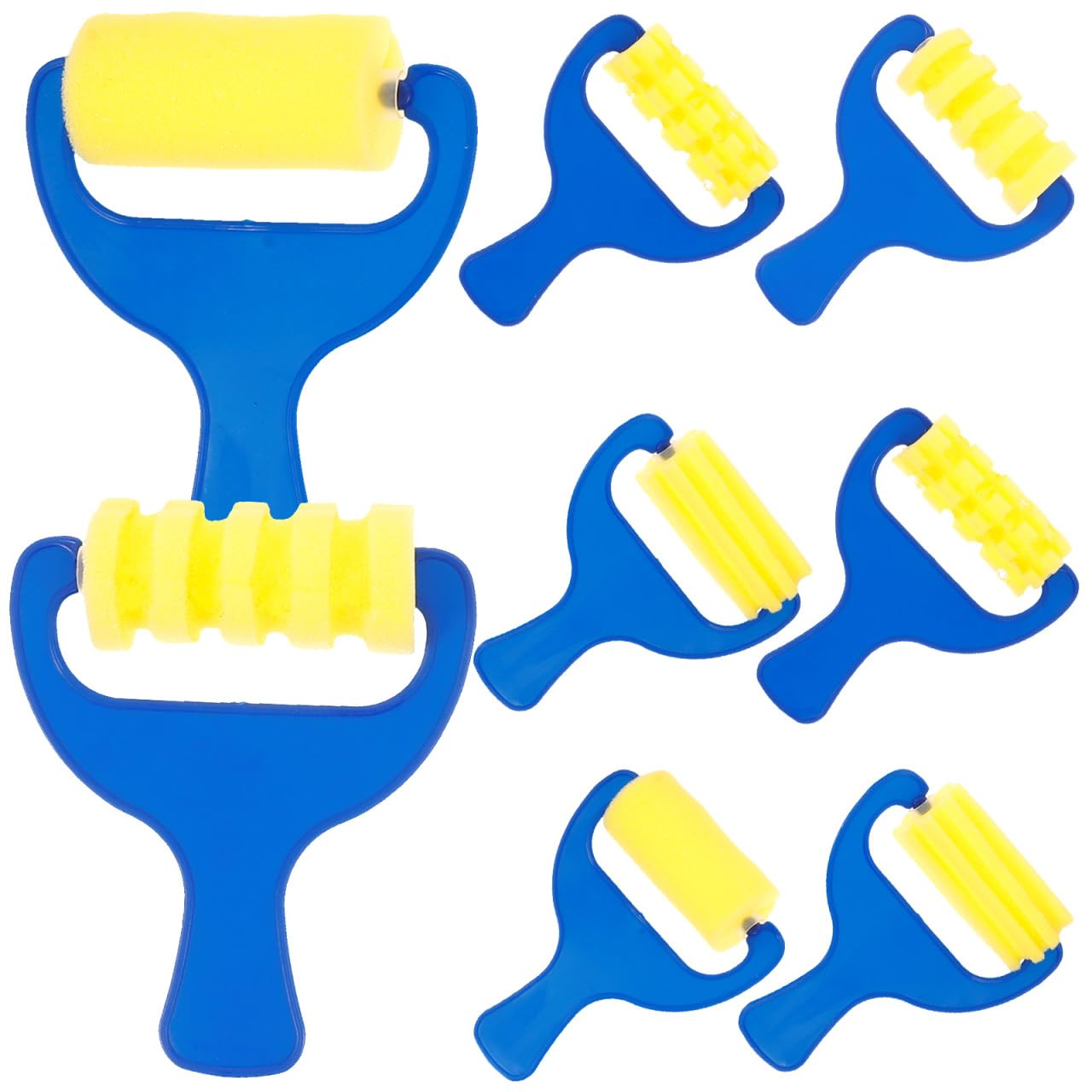 Toyvian Paint Roller Mini Painting Foam Sponge Brush Tools Sponge Paint Rollers for Kids Painting Learning 8pcs