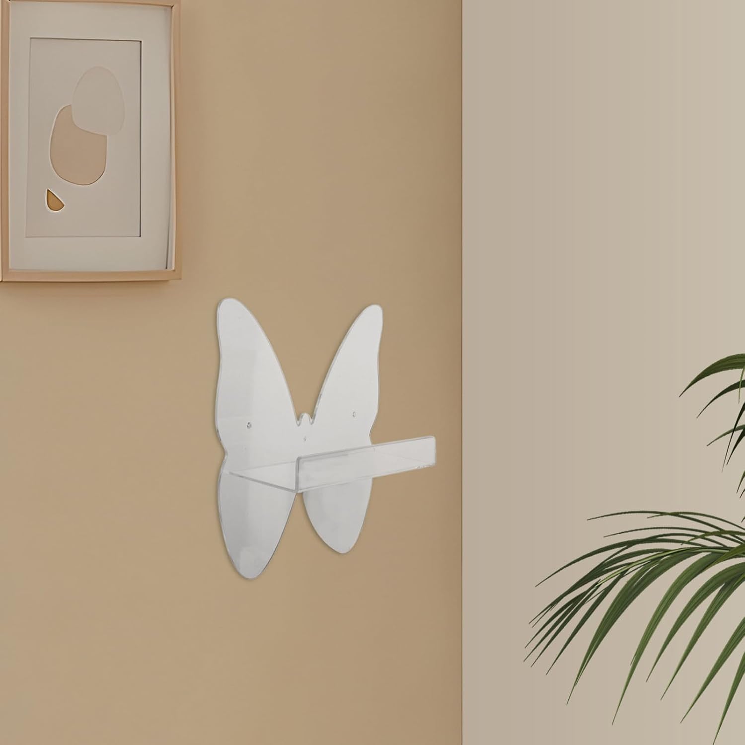TOYANDONA 2pcs Acrylic Wall Mounted Record Rack, Butterfly Shape