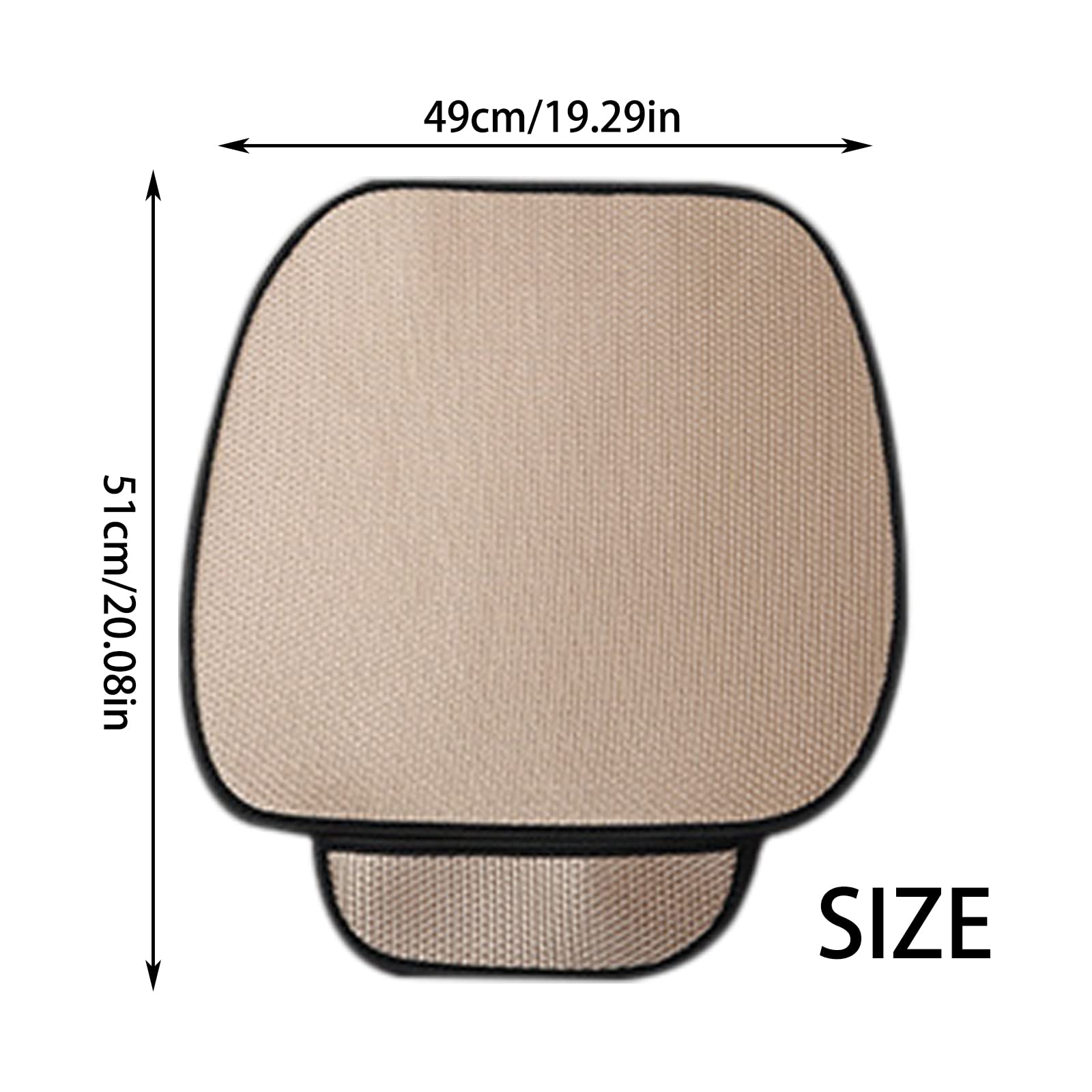 ALI2 2 Pezzi Cuscino per Sedile Auto, Copertura Universale, Copri Sedile Auto, Comodo e Fresco Rivestimento Auto, Beige