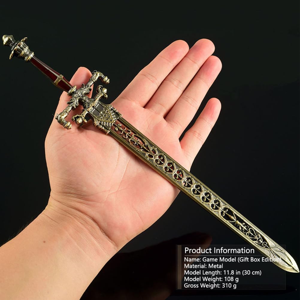 replica in lega di zinco Modello da esposizione Spada della Notte e Fiamma con supporto 30 cm