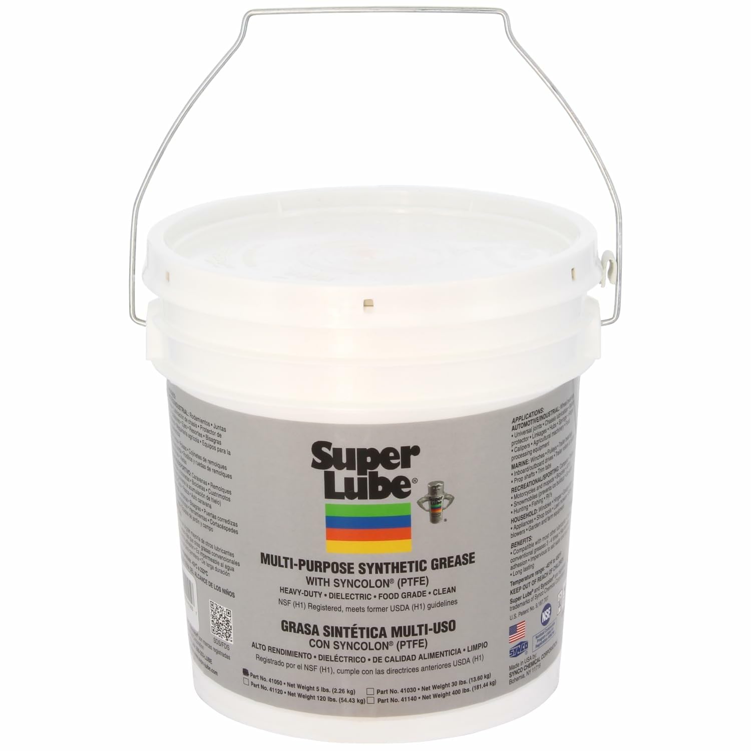 Super Lube Grease Lubricants - 5lb can synthetic lubricant w/PTFE