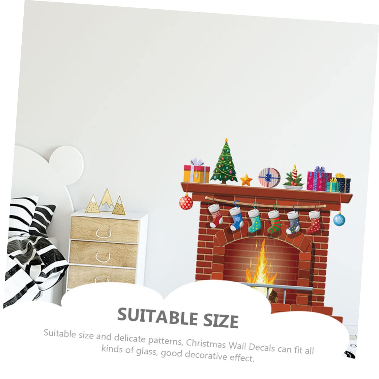 Alipis 5sets Adesivi Natalizi Per Decorazioni Festive Stickers Per e Vetrine e Facile Applicare