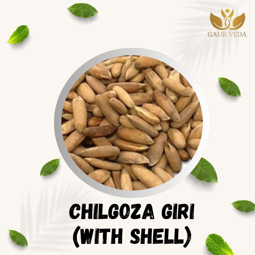 Gaurveda Pine Nuts with Shell -) ine nuts - chilgoza - Chilgoza Dry Fruits - Pine Nuts Dry Fruits (50 Grams) - Image 3 thumbnail