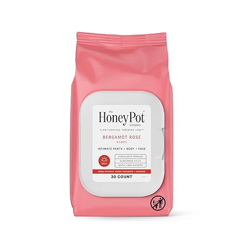 The Honey Pot Company - Toallitas Femeninas - Equilibrio Diario del pH, Toallitas Sin Fragancia y Sin Sulfatos para Partes Íntimas, Cuerpo o Rostro