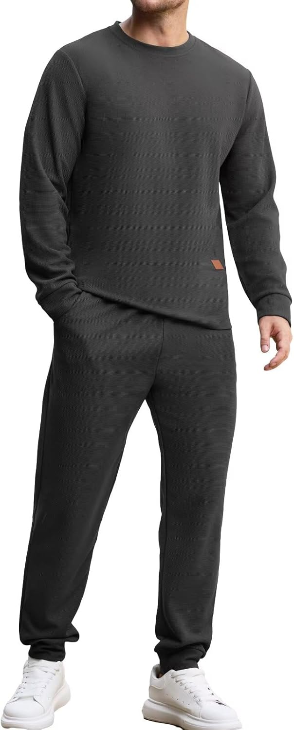 Mens Tracksuit 2 Piece Sweatsuits Sets Long Sleeve Pullover Sweatshirt and Pants Set Casual Jogging Outfits