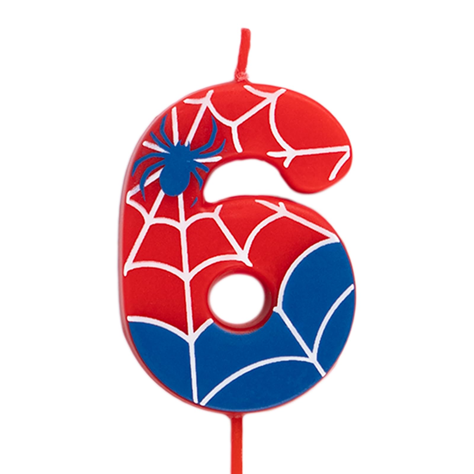 OH YEAH - Velas de Número 3 Arañas para Tartas - Números 0 a 9-6 cm - Perfectas para Tartas Infantiles - Color Rojo y Azul con Telarañas y Araña - Vela Cumpleaños Infantil - Fiesta Telarañas — view 7