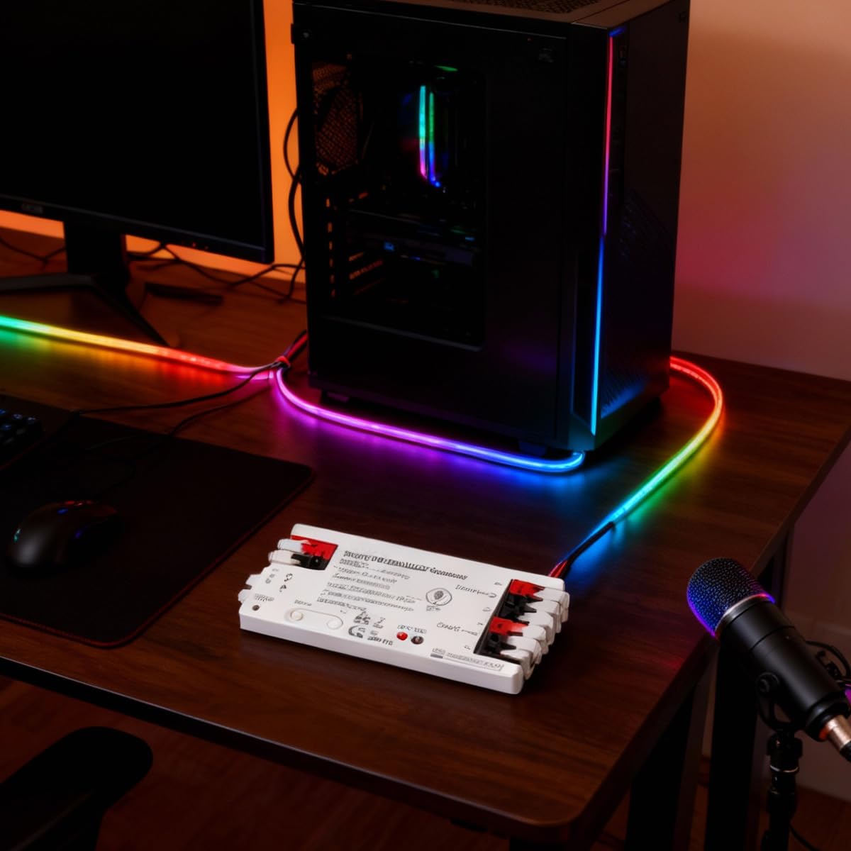 Controlador De Tira WLED ESP32 Con Micrófono, Puerto De Descarga UART, Más De 100 Efectos De Iluminación DIY, RGB + IC Inteligente WLED