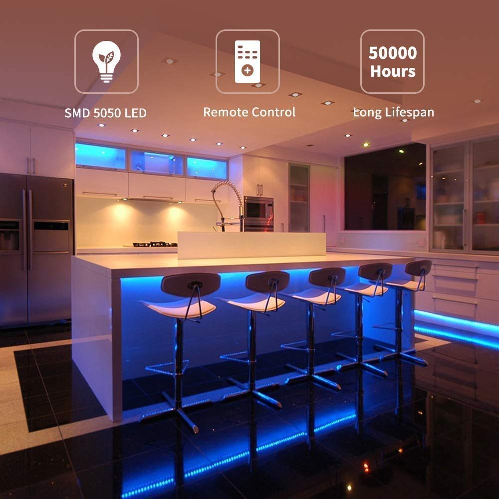 Nastro LED RGB 5050 A Striscia - Luci Cambio Colore Per Cucina, Sotto Mobile - Foto 8