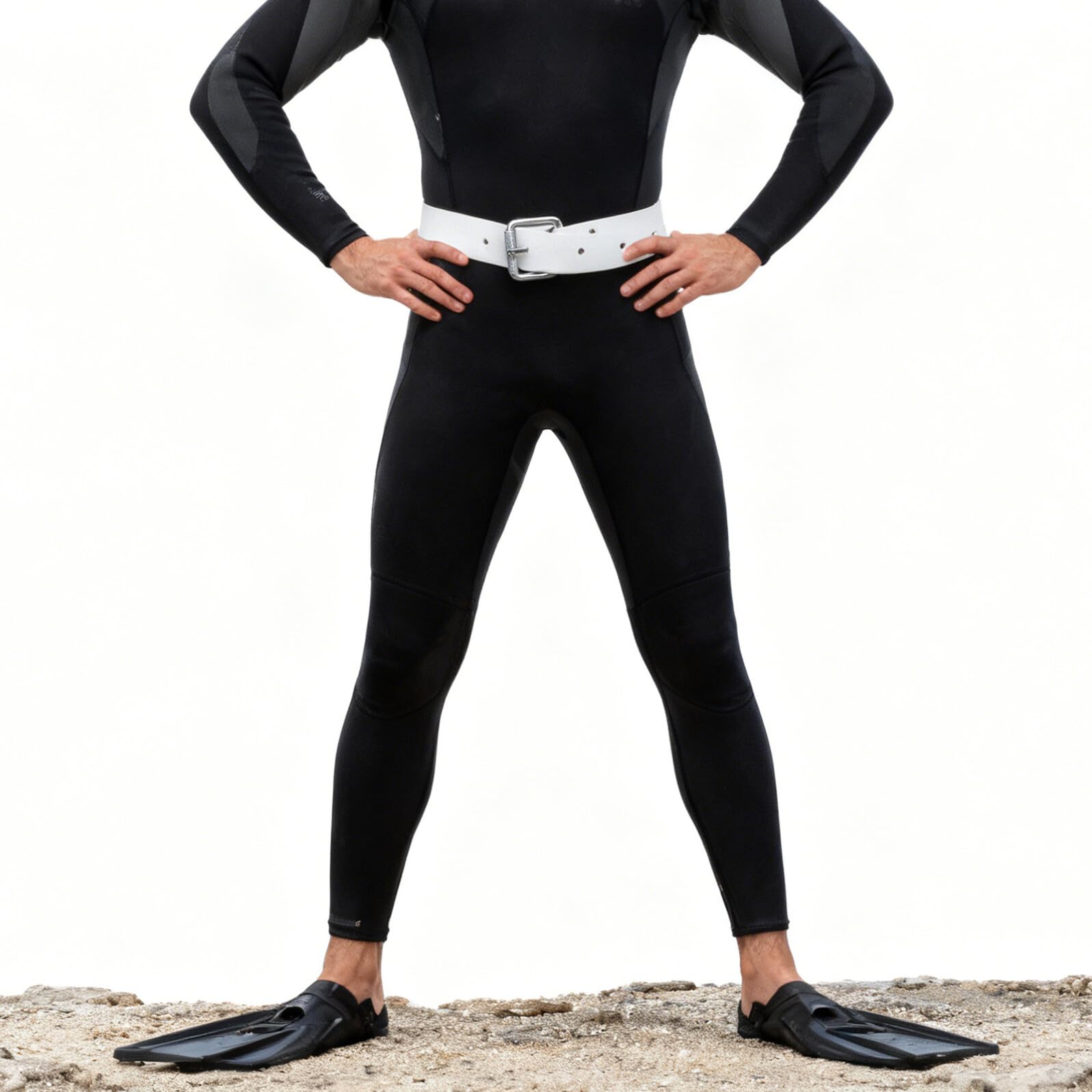 TOYANDONA Cinturón de Lastre de Silicona Blanco 1.3 M Ajustable para Buceo y Snorkel con Hebilla de Liberación Rápida, Cinturón de Contrapeso para Entrenamiento de Natación y Deportes