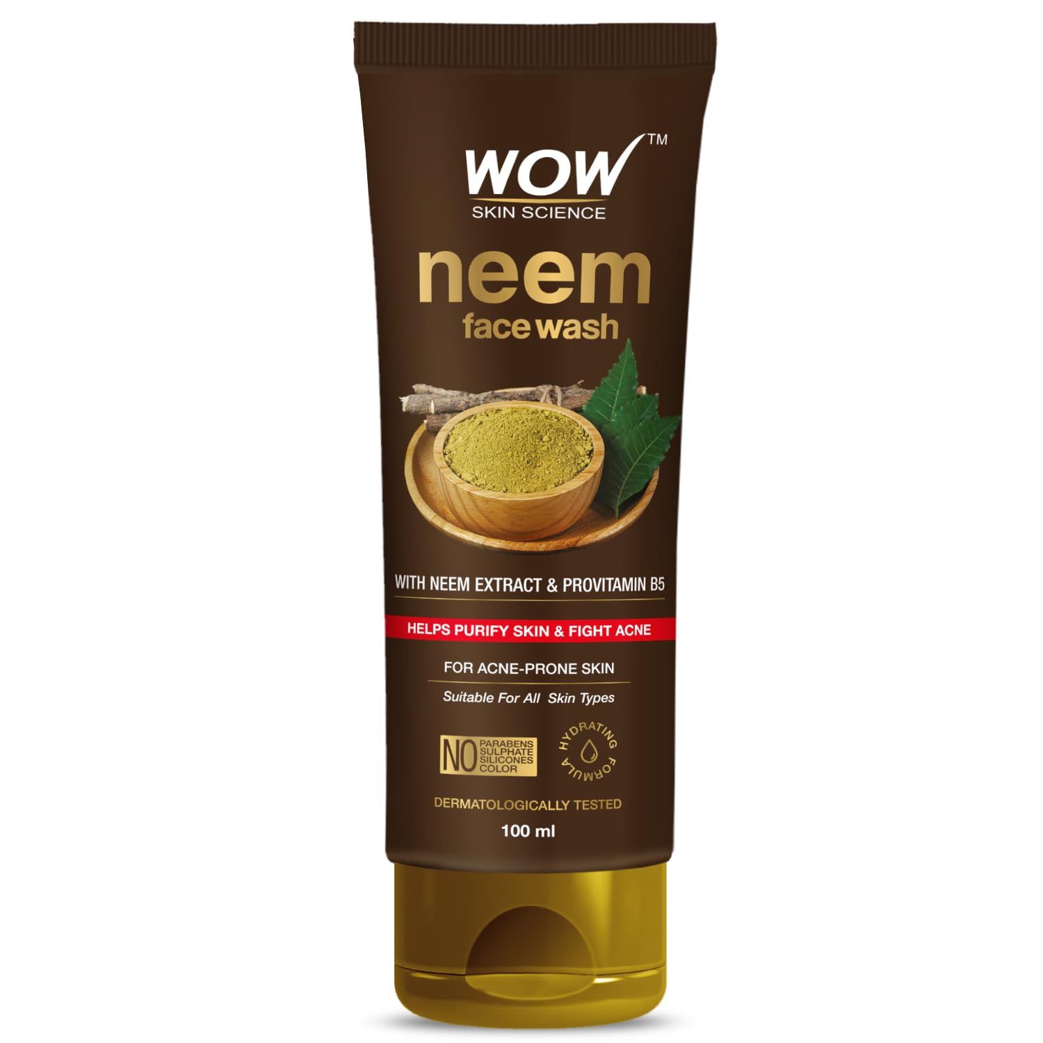 WOW Skin ScienceNeem Face Wash | Purifies Skin | Unclogs Pores | Fights Acne | Calms Skin