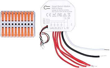 Módulo de interruptor de 4 grupos WiFi Módulo de luz Smart Home App Controle remoto Módulo de interruptor de temporizador Módulo de interruptor de luz inteligente WiFi Mini interruptor de luz inteligente Módulo de relé de interruptor de luz inteligente 90-250V