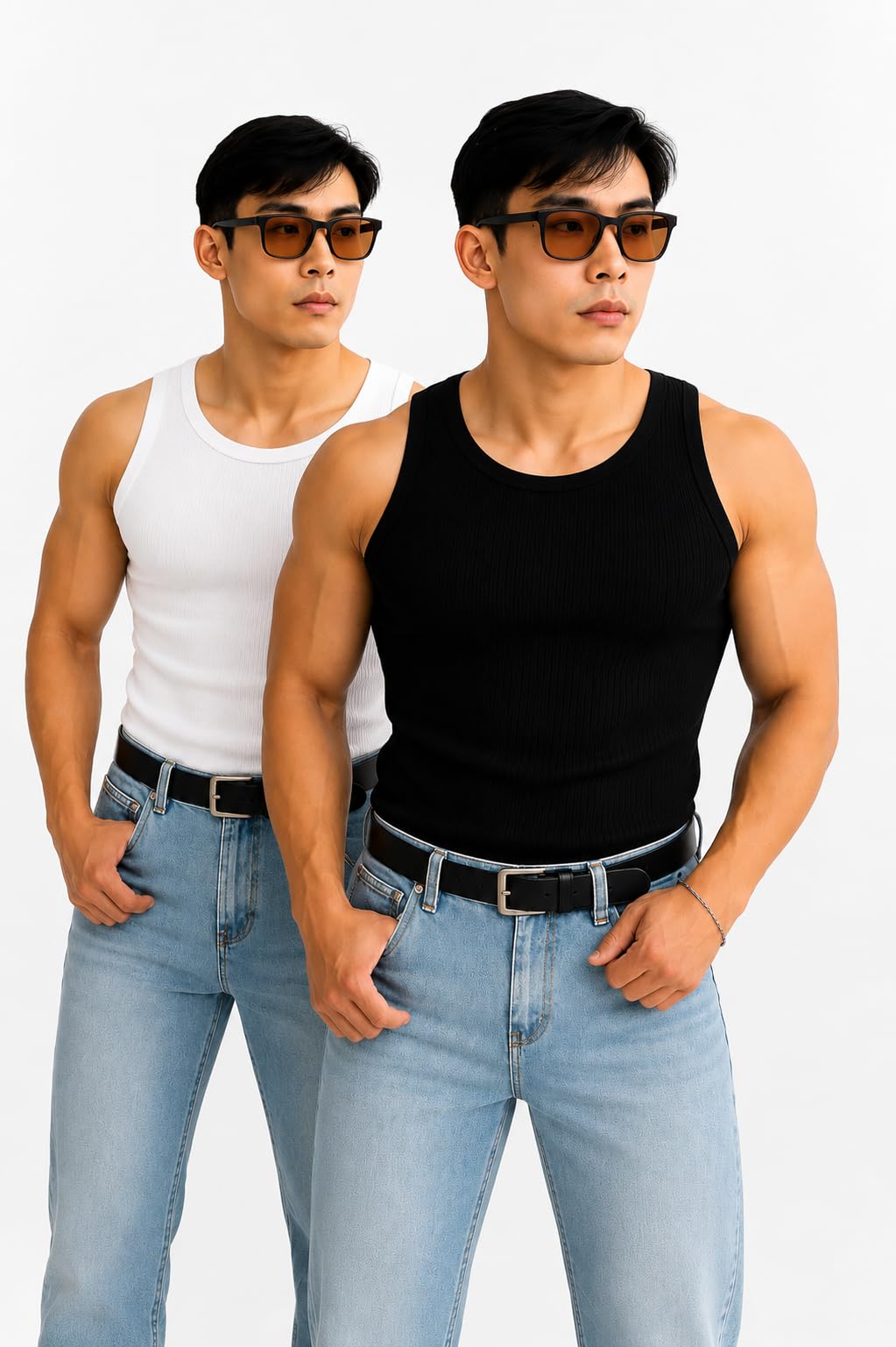 Men’s Premium Cotton Vest – Sleeveless Gym Undershirt | Breathable, Stretchable & Skin-Friendly Innerwear for Everyday Comfort | Pack of 2 | 302-image-4