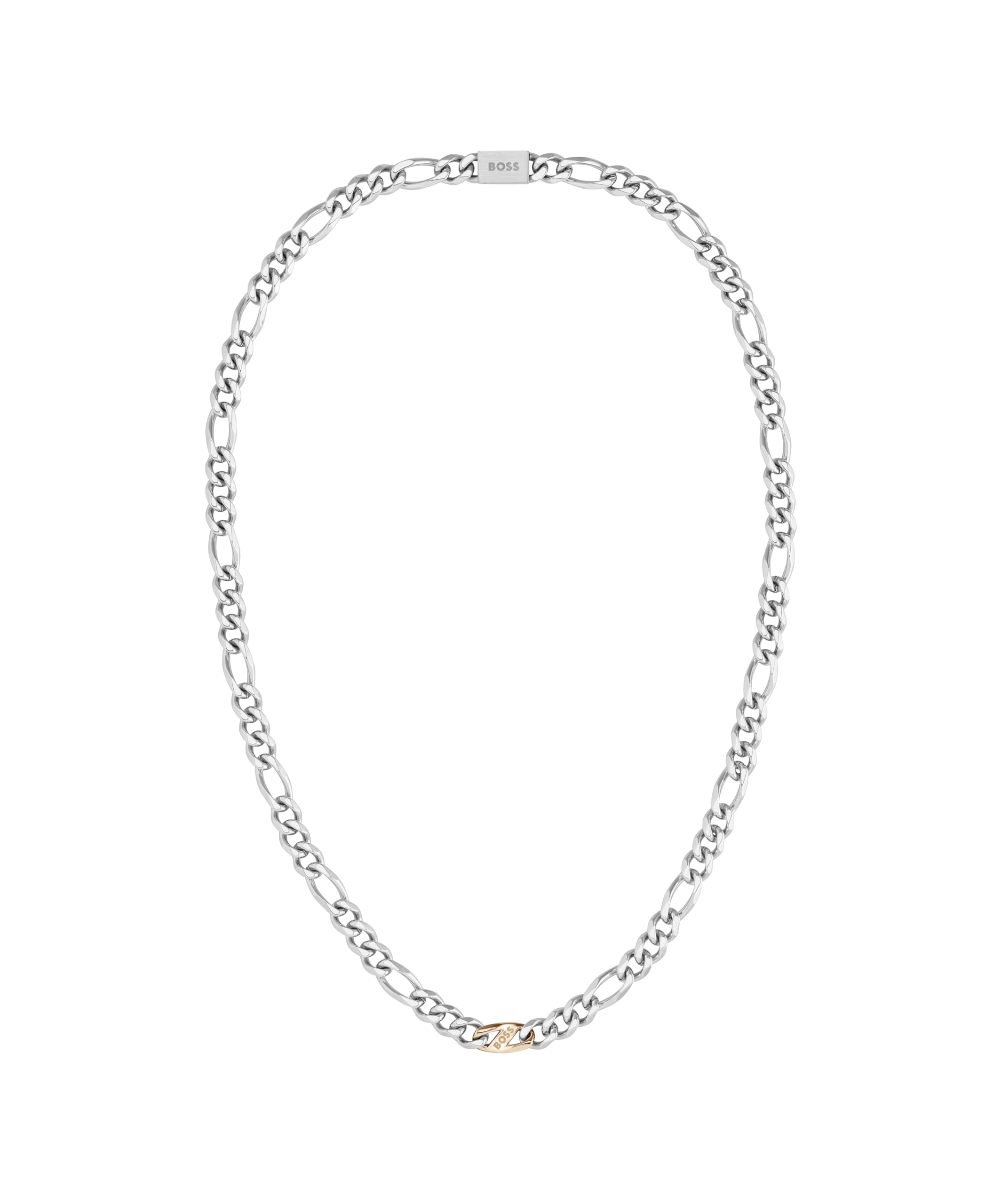 BOSS Jewelry Gliederhalskette oder Armband für Herren Kollektion RIAN aus Zweifarbiges Edelstahl