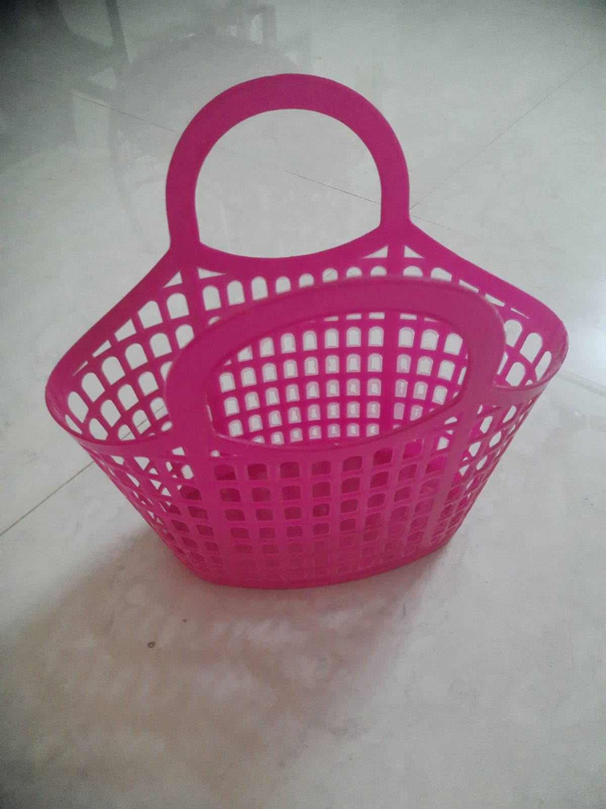 Multipurpose Use Basket with Handle-Plastic Basket for Shopping, Storage – Plastic Lunch Bag for Kids Multicolour