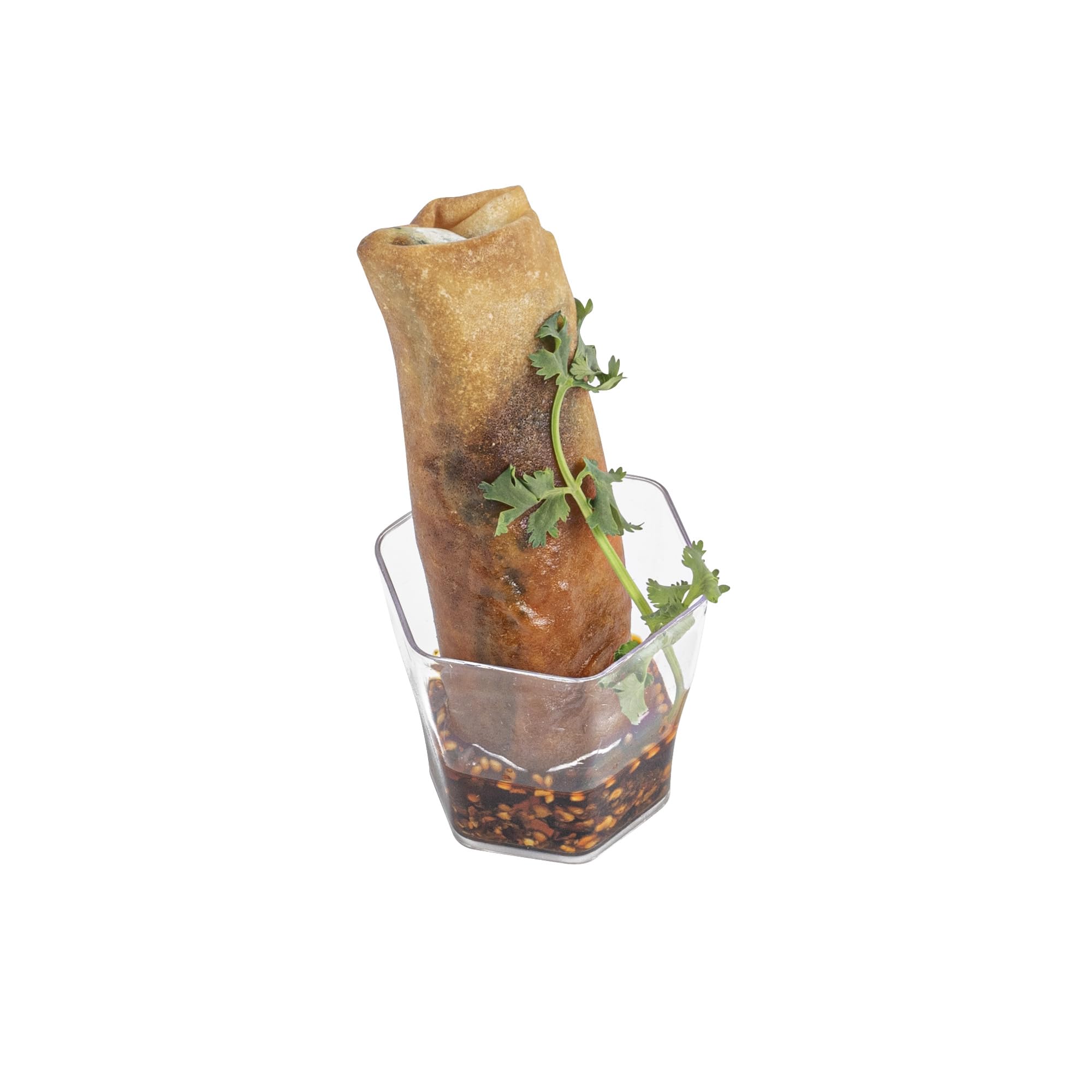 Hexagon cristal transparente 2 onzas 100 Count caja