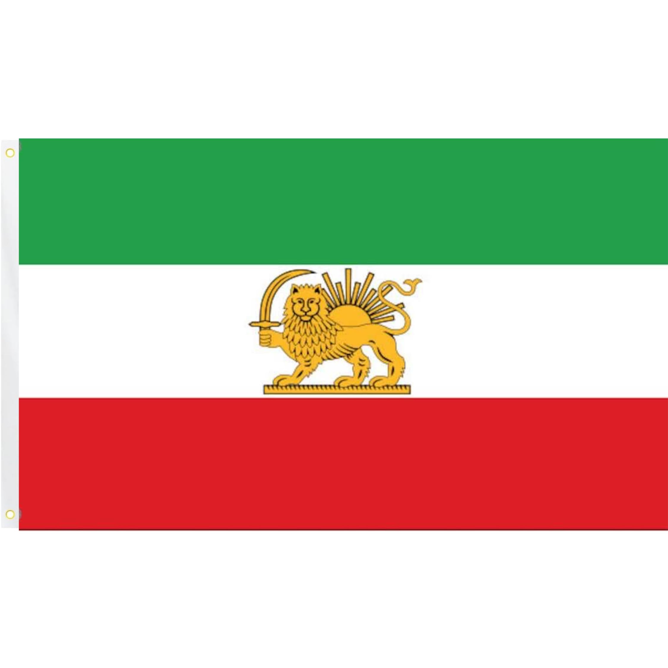 Iran Old Persia Flag 3' x 5' - Persian Large Flags 90 x 150 cm - Authentic Colours and Fade Resistant