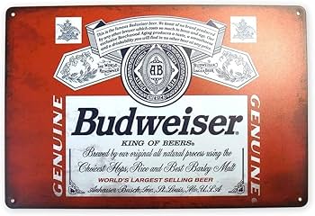 Amazon.co.jp: ブリキ看板 20cm×30cm バドワイザー ビール A4