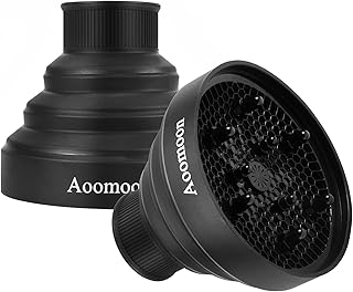 1 Pcs Collapsible Silicone Hair Dryer Diffuser, Universal Lightweight Folding Travel Blow Dryer Attachment - Suitable for ...