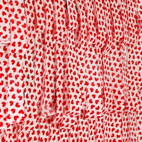 Image of Party-Decorations Red Heart Valentines Day Streamers - 8 Rolls Special Night Galentines Crepe Paper Streamer Garland,Girl Romantic Wedding Anniversary Baby Bridal Shower Engagement Decor Panduola