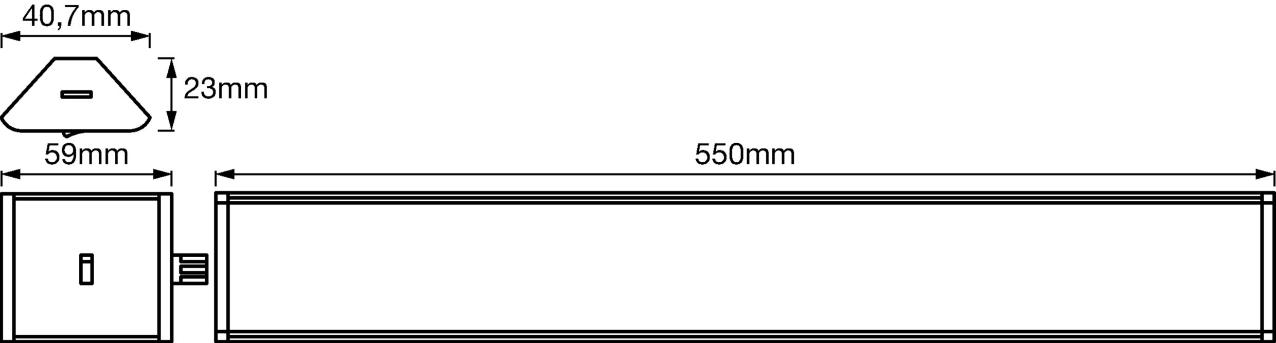 LEDVANCE Oprawa oświetleniowa zasilana z baterii LED: for spód szafki, Cabinet LED Corner / 7,50 W, 220…240 V, Ciepły biały, 3000 K