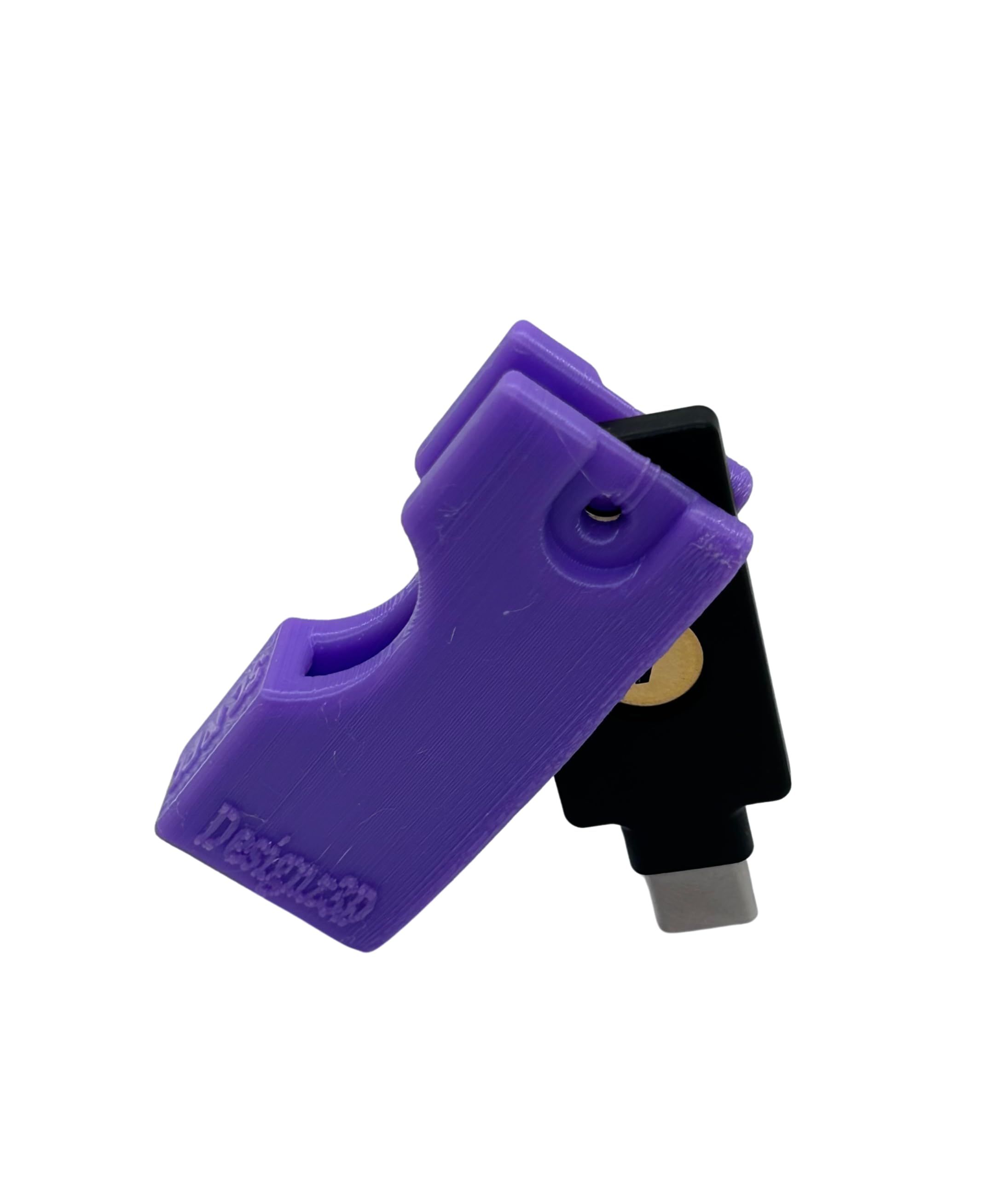 Yubikey Protector Flip Case Keychain Holder (5 NFC / 5C NFC) (Purple, 5C NFC)