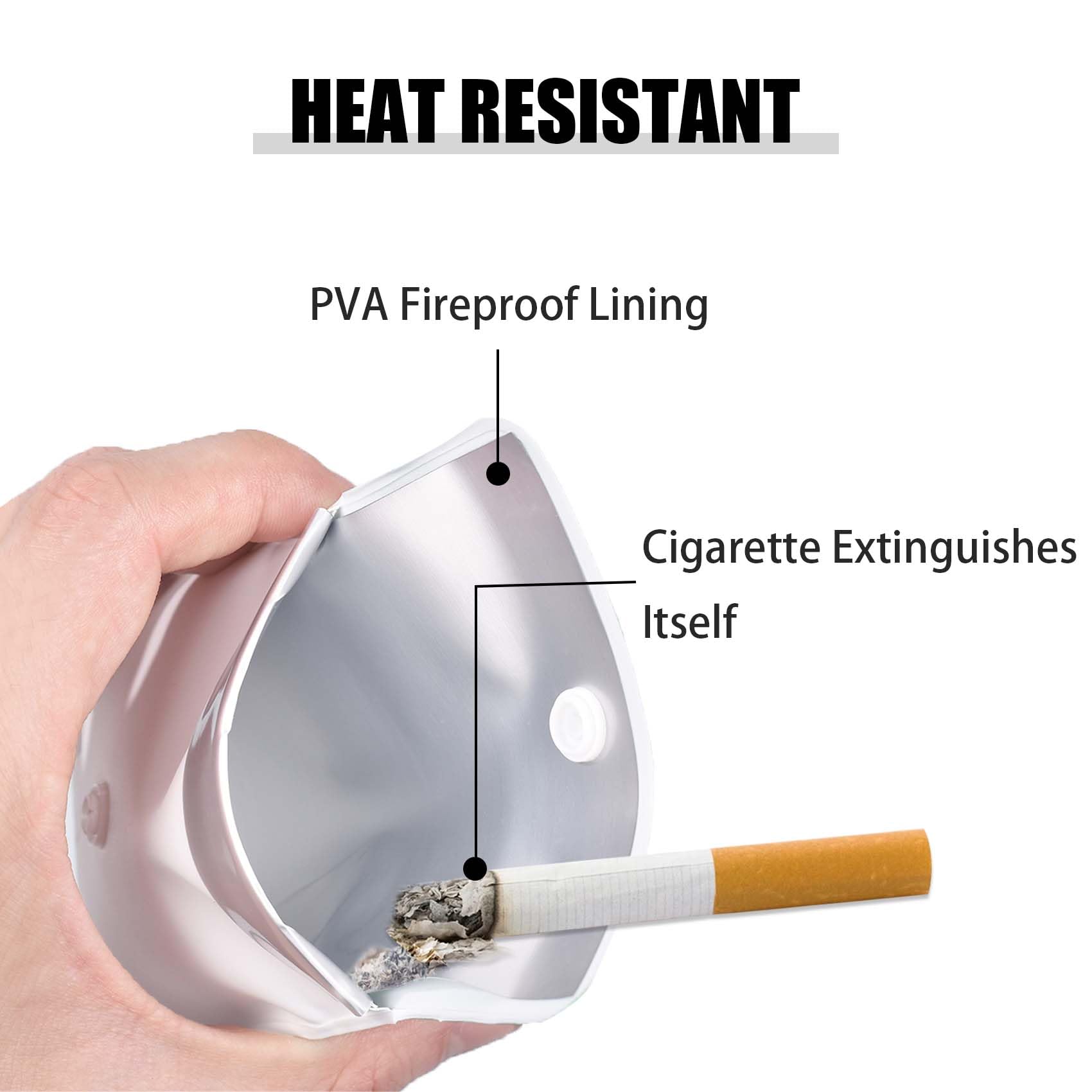 Tragbare Aschenbecher Taschen 4er Set - Wiederverwendbar & Geruchssicher Für Outdoor