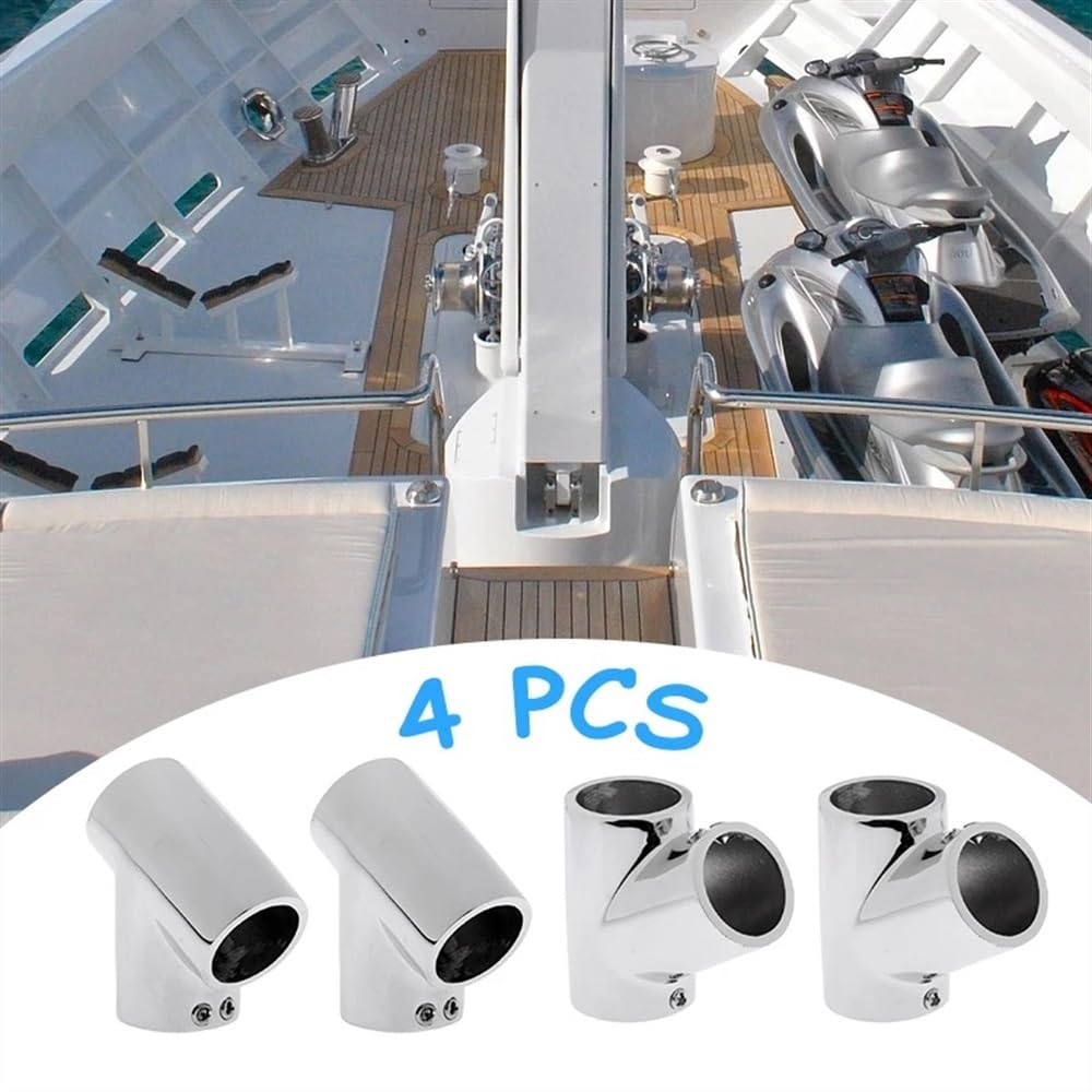 4 pz Corrimano for Barca Raccordo 1 "25mm 60 Gradi Tee in Acciaio Inox 316 for RV Yacht Accessori for Barche