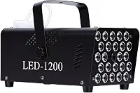 Máquina de Fumaça, Máquina de Fumaça 500W 2000CFM Com 24 Luzes LED, 4 Efeitos Estroboscópicos, Controle Remoto Com Fio Sem Fio, para Performance de Palco de Festa de Casam (Plugue UE 220V)